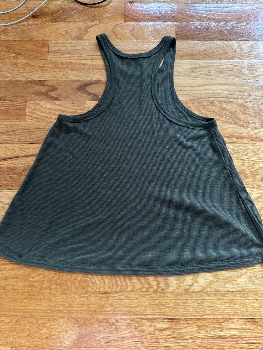 Intimately by Free People - Women’s Olive Ribbed Racerback Tank Top - Picture 2 of 3